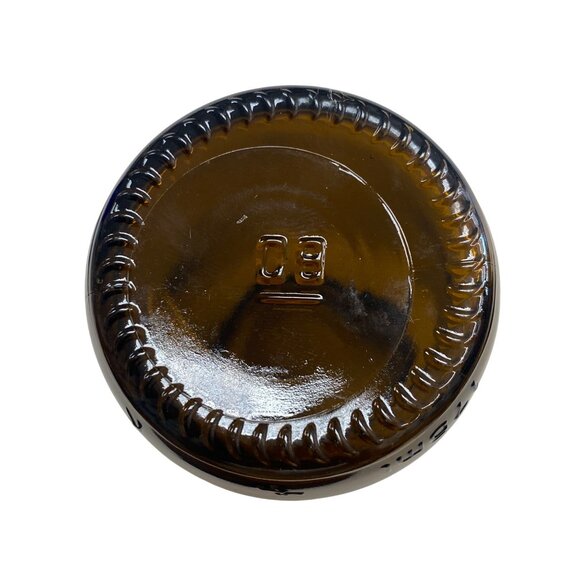 Amber Glass Jar With Black Screw Lid 175ml Apothecary Style For Storage Or Decor - Picture 3 of 5